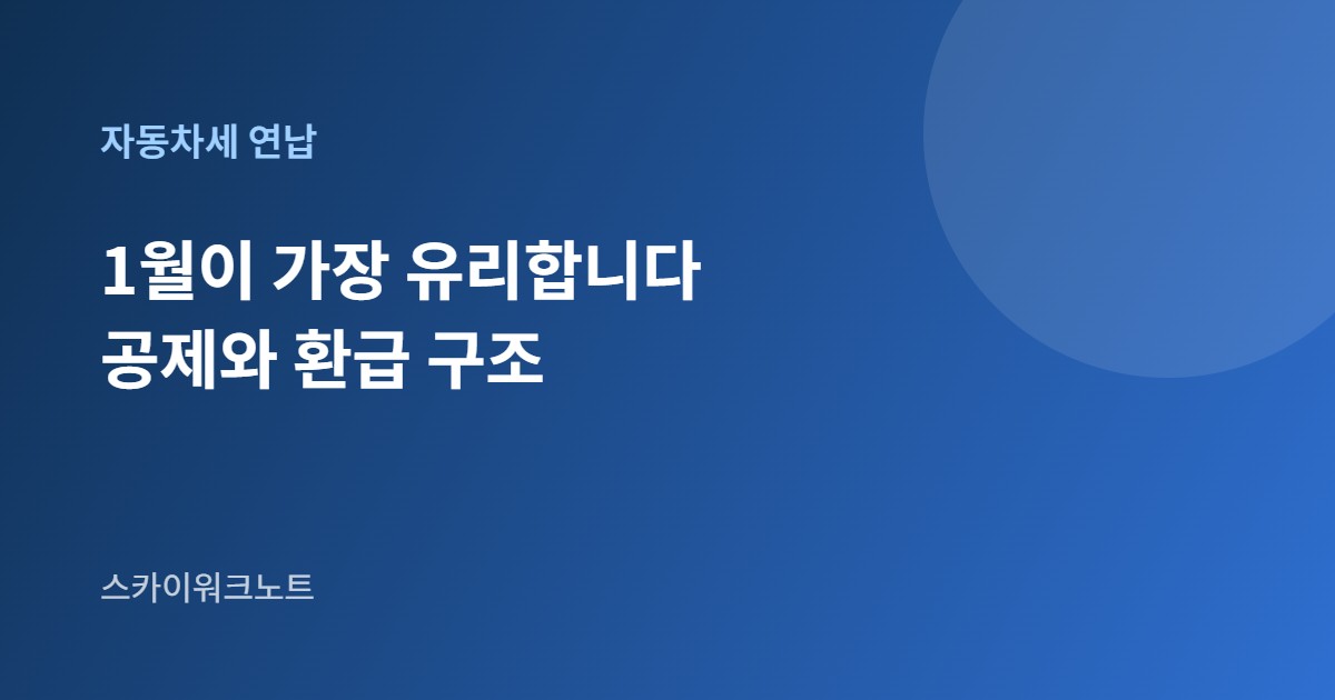 자동차세 연납 안내 카드 이미지
