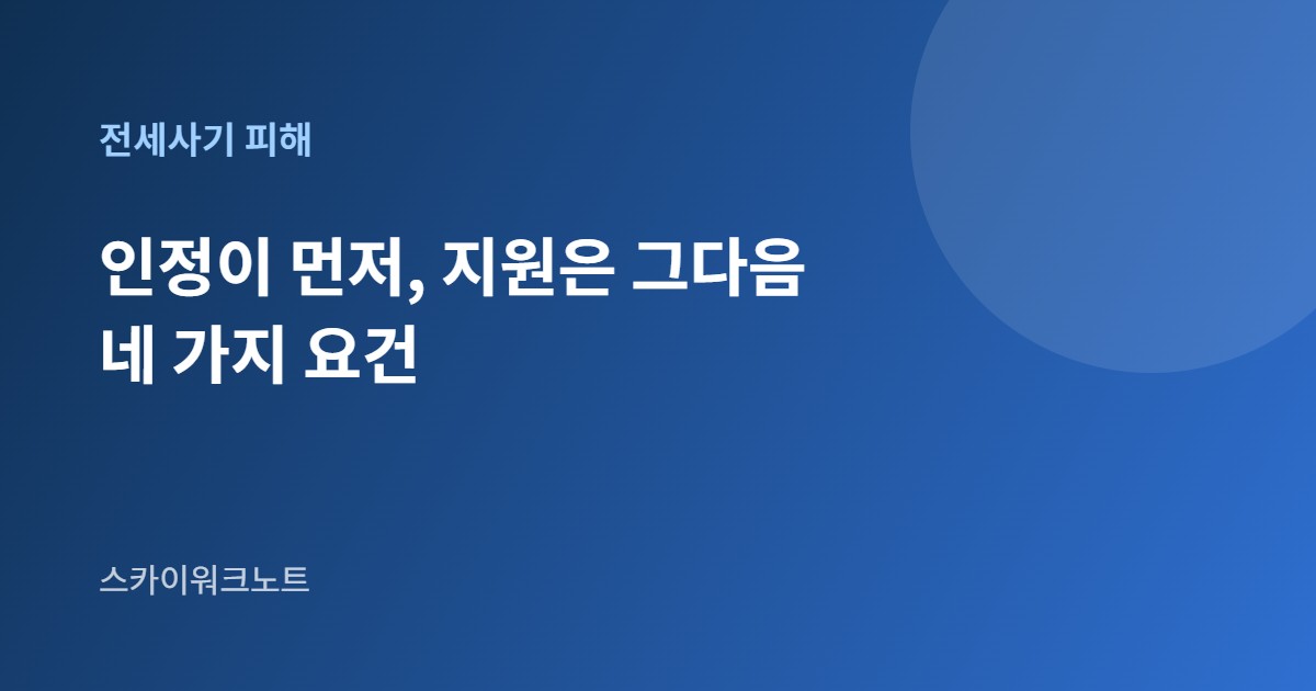 전세사기 피해자 지원 안내 카드 이미지