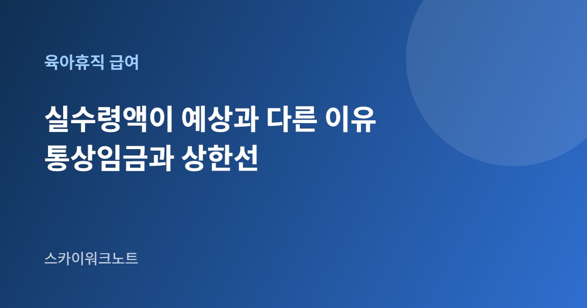 육아휴직 급여 계산 안내 카드 이미지